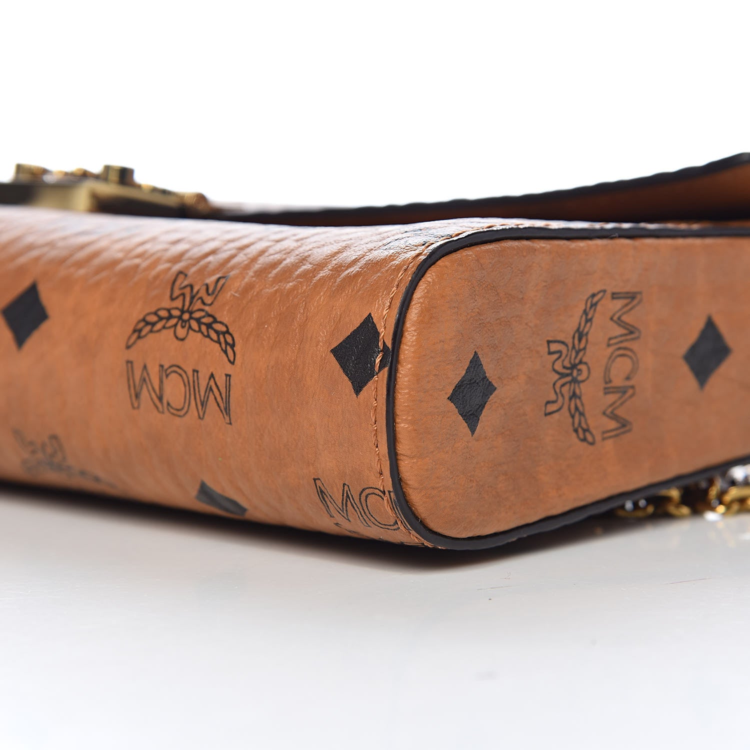 MCM Visetos Medium Patricia Wallet On Chain Cognac 8 of 9