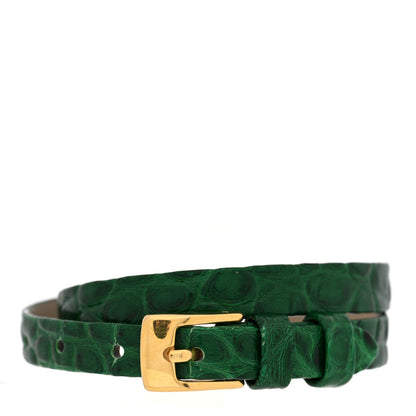 Messika 18K Yellow Gold Diamond Crocodile My Move Bracelet Green 2 of 5