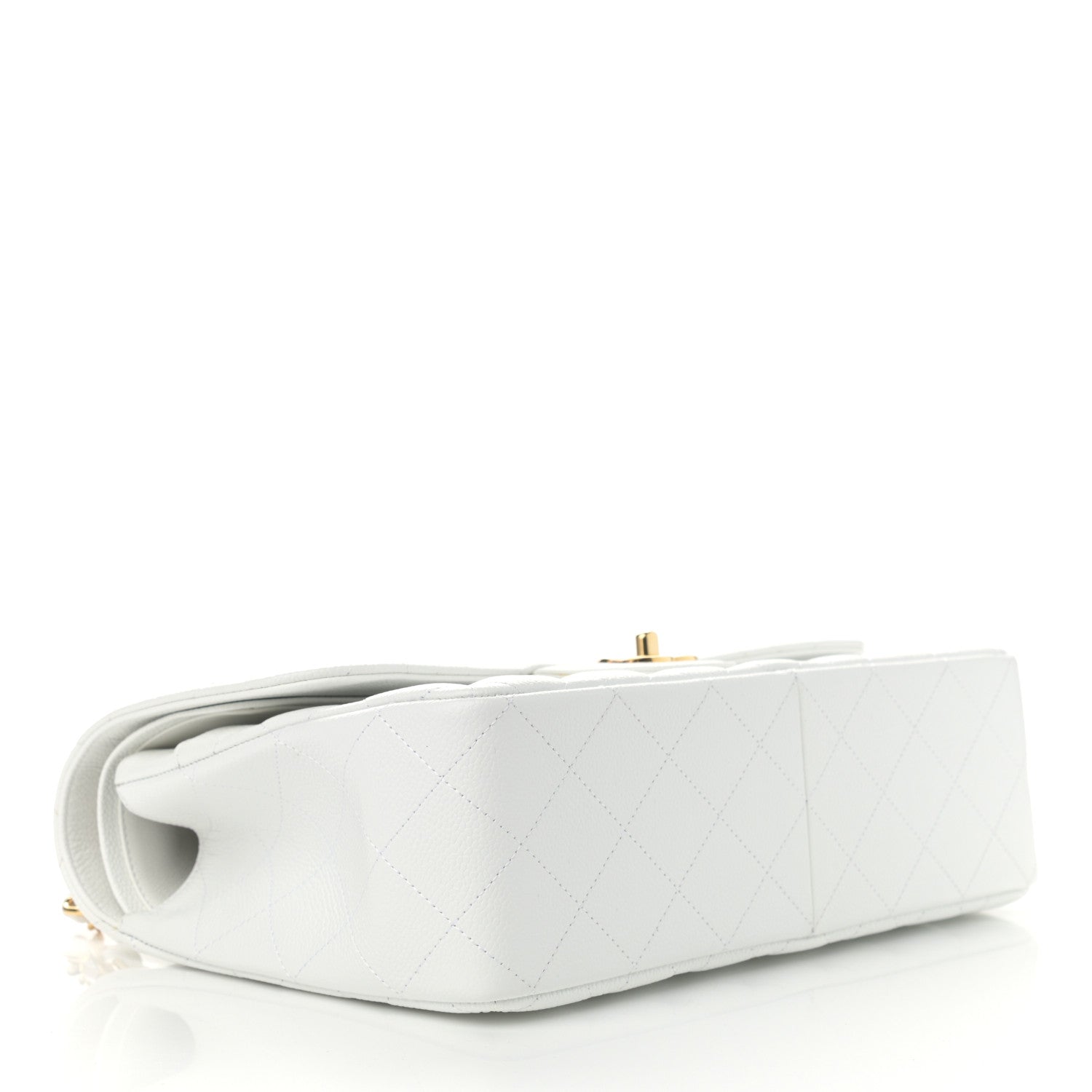 Chanel Caviar Quilted Jumbo Double Flap White 4 of 13