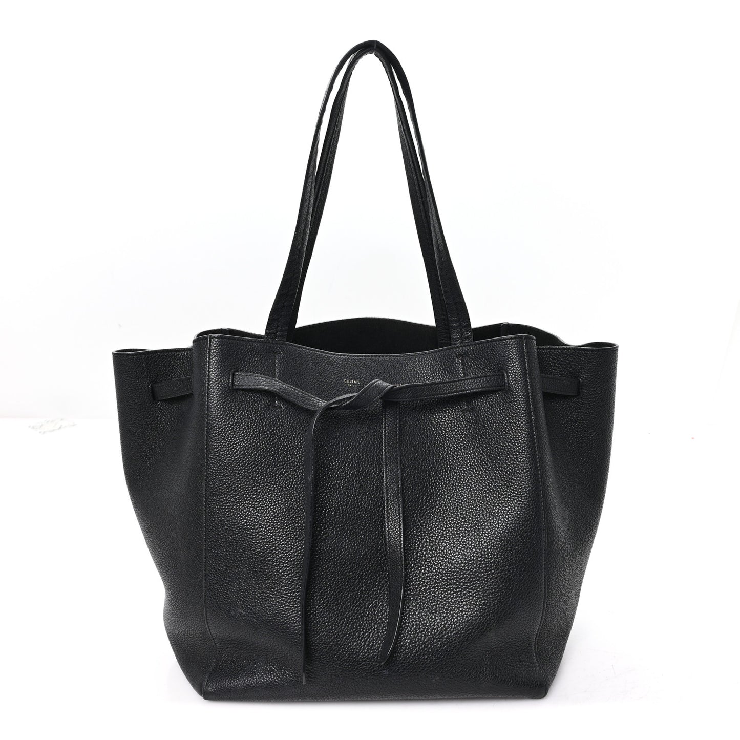 Soft Grained Calfskin Small Belt Cabas Phantom Black