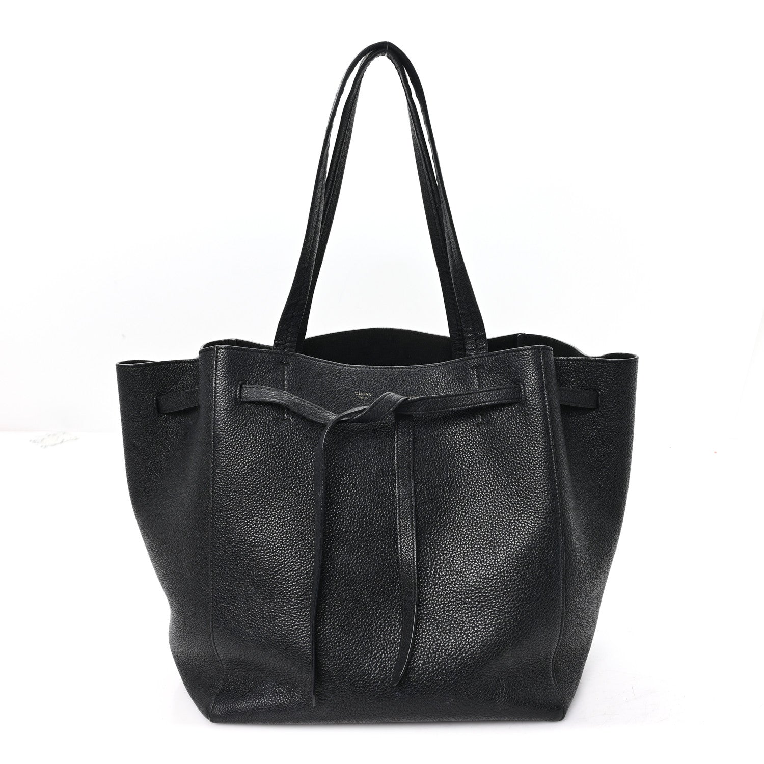 Celine Soft Grained Calfskin Small Belt Cabas Phantom Black 1 of 11