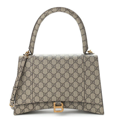 Balenciaga X GUCCI GG Supreme Monogram Medium Hourglass Top Handle Bag Beige Ebony 1 of 11