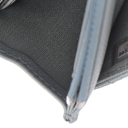 Chanel Caviar Quilted Wallet On Chain WOC Light Blue 10 of 12