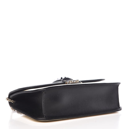 Valentino Garavani Vitello Medium Glam Lock Rockstud Flap Black Light Ivory 4 of 8