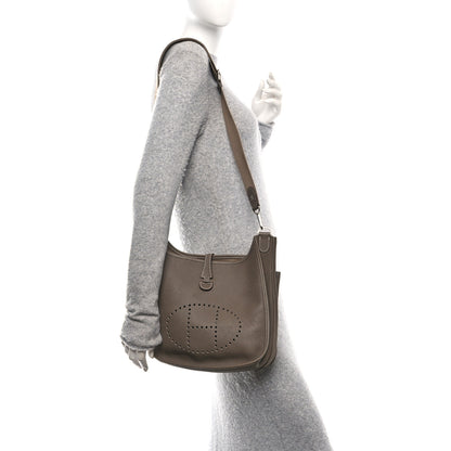 Hermes Taurillon Clemence Evelyne III PM Etoupe 2 of 10