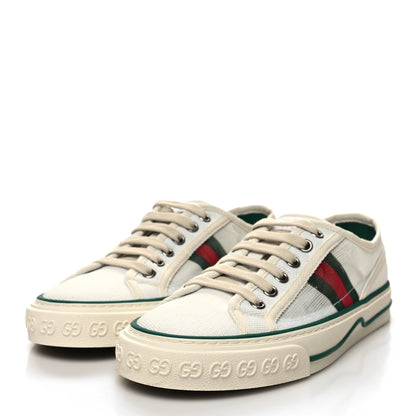 Gucci Mesh Web Womens 1977 Tennis Sneakers 38 Great White Mystic White 3 of 8
