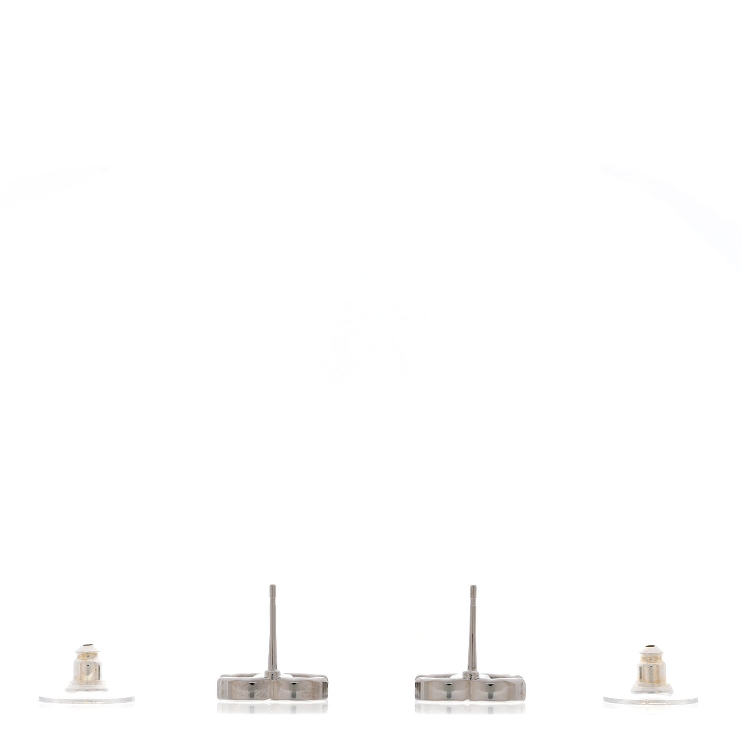 Metal CC Earrings Silver