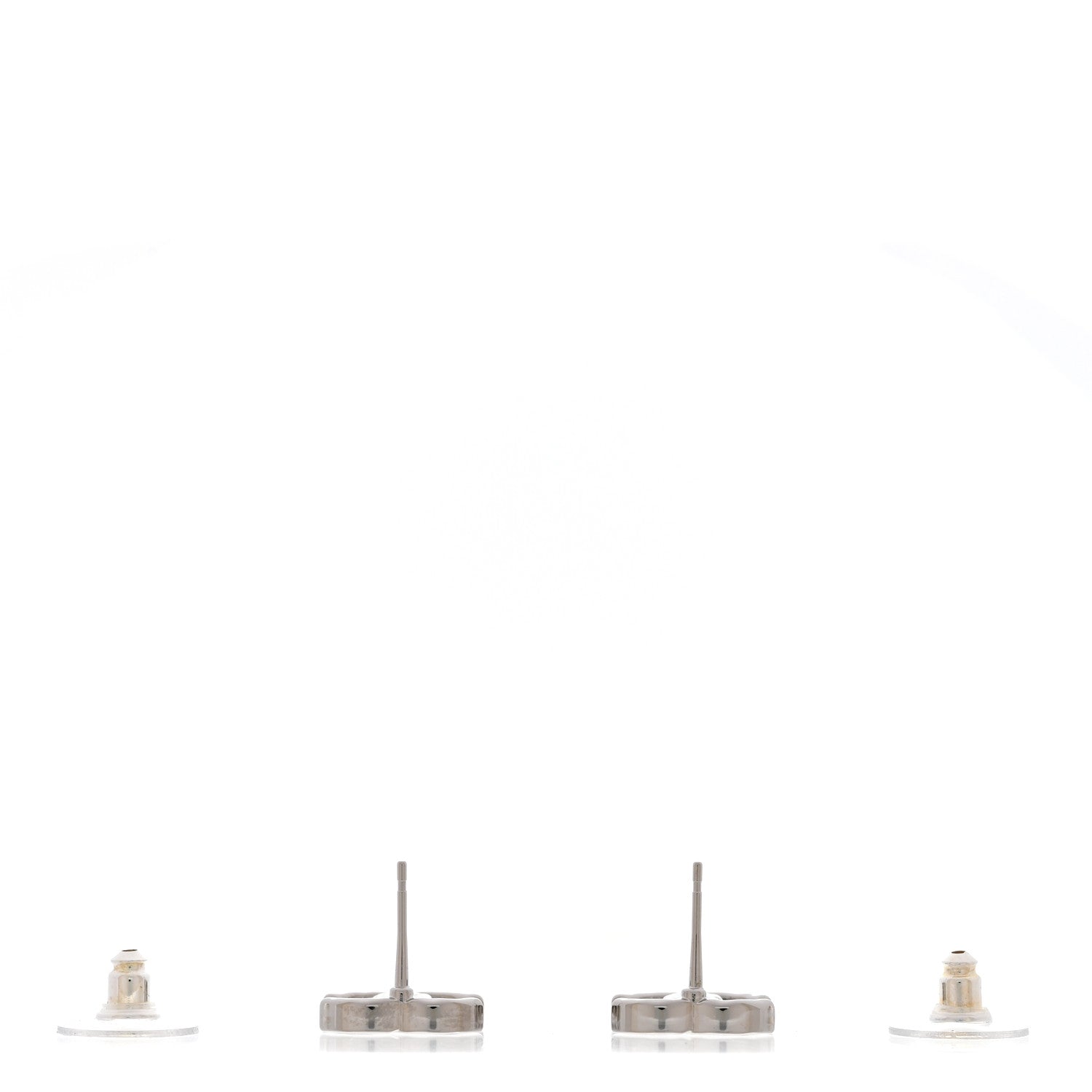 Chanel Metal CC Earrings Silver 3 of 5