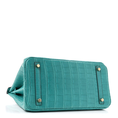 Hermes Matte Alligator Birkin 30 Bleu Paon 4 of 12