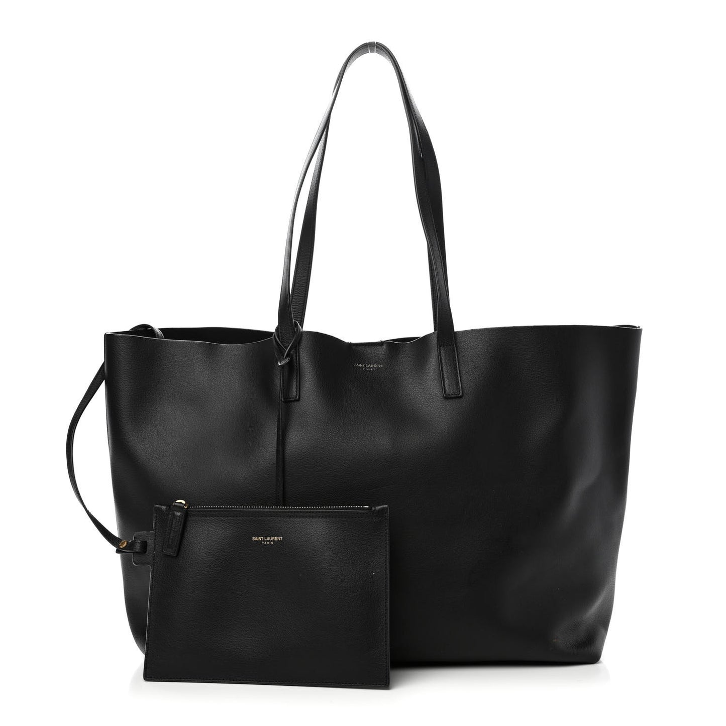Calfskin Large Shopping Tote Black