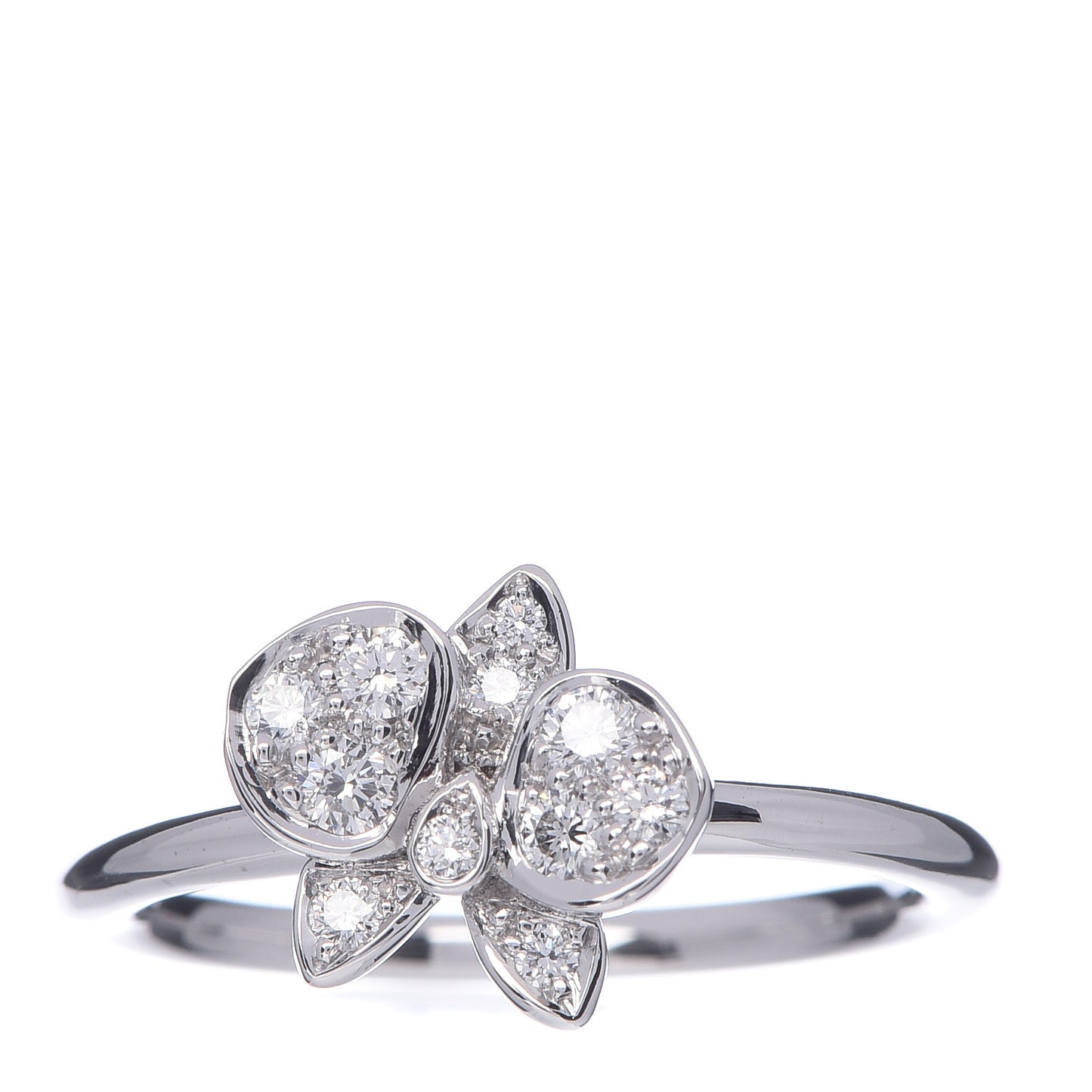18K White Gold Diamond Caresse D'Orchidees Par Ring 47 4