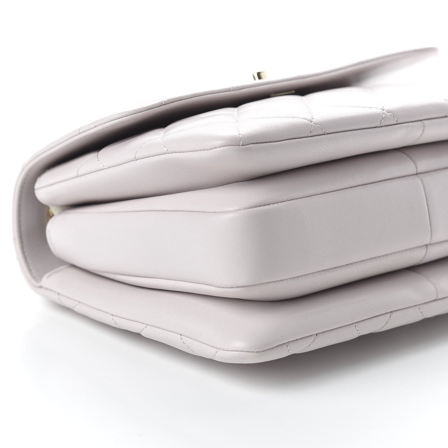 Lambskin Quilted Small Trendy CC Flap Dual Handle Bag Lilas Lilac