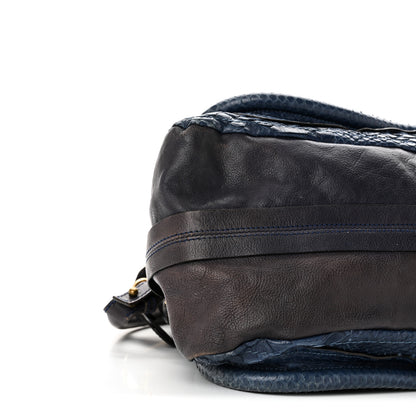 Chloe Snakeskin Medium Paraty Navy 8 of 9