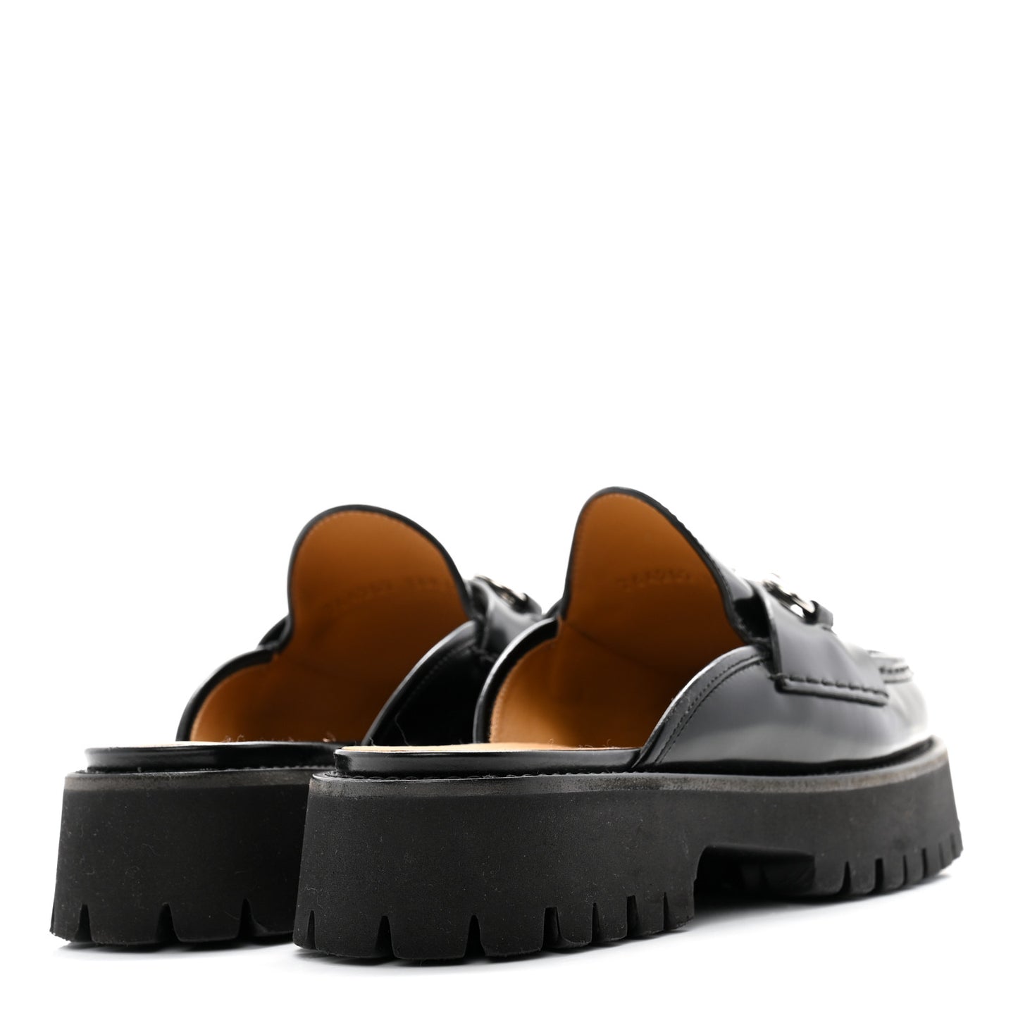 Magnum Calfskin Womens Horsebit Platform Mules 38.5 Black