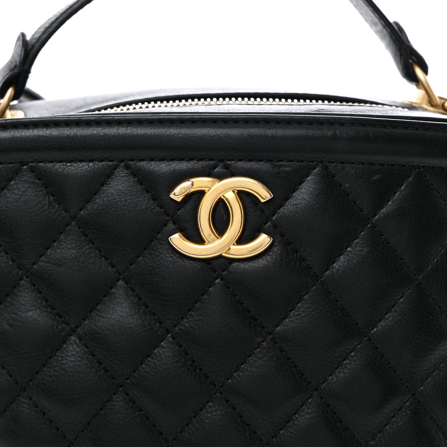 Chanel Calfskin Quilted CC Medium Vanity Case Black 13 of 23