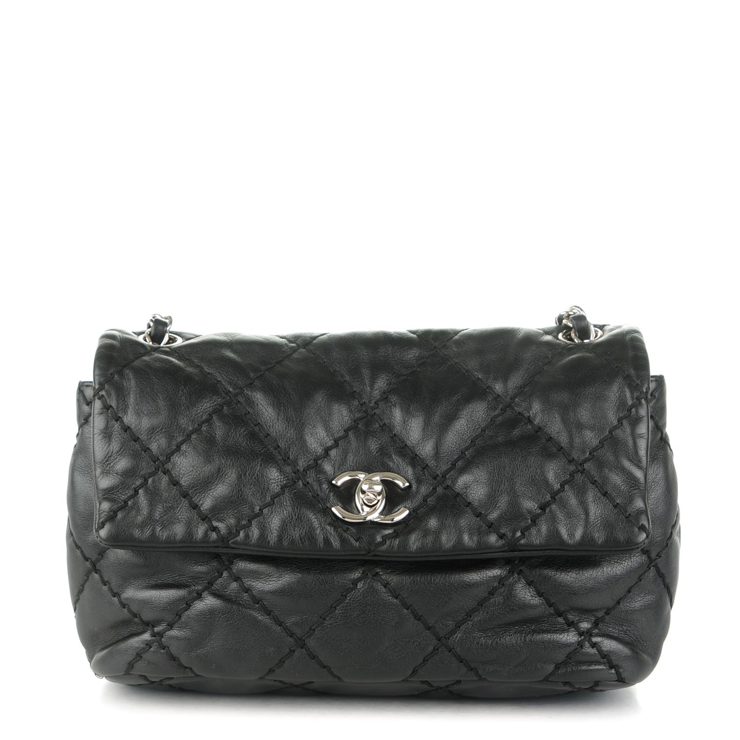 Calfskin Quilted Small Love Me Tender Flap Black