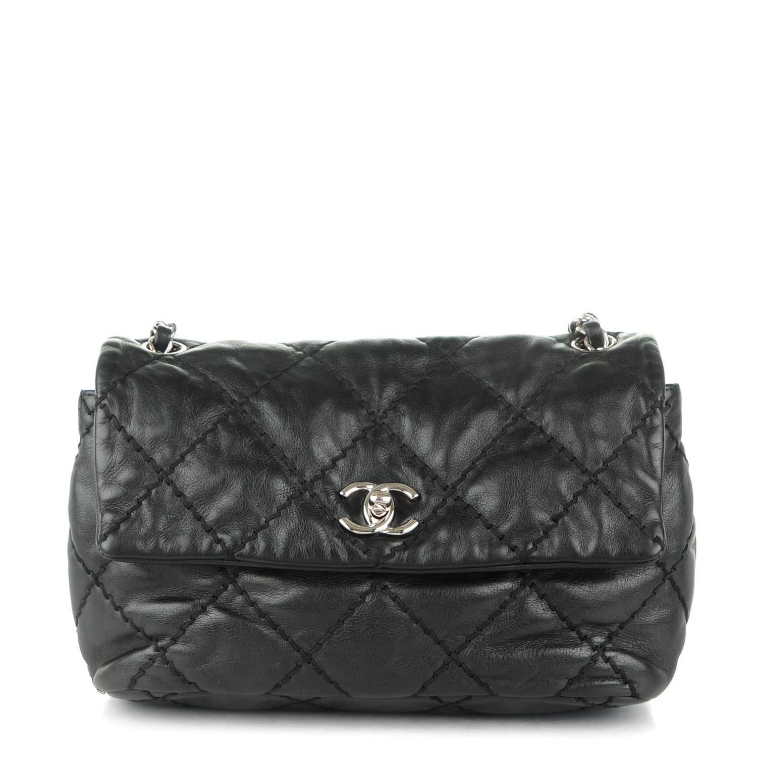 Chanel Calfskin Quilted Small Love Me Tender Flap Black 1 of 8