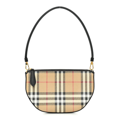Burberry Vintage Check Calfskin Olympia Slim Pouch Archive Beige 1 of 9