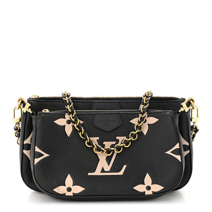 Louis Vuitton Empreinte Monogram Giant Multi Pochette Accessories Black Beige 1 of 11