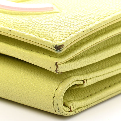 Chanel Caviar Tri-Fold Wallet Light Pink Light Green 13 of 16