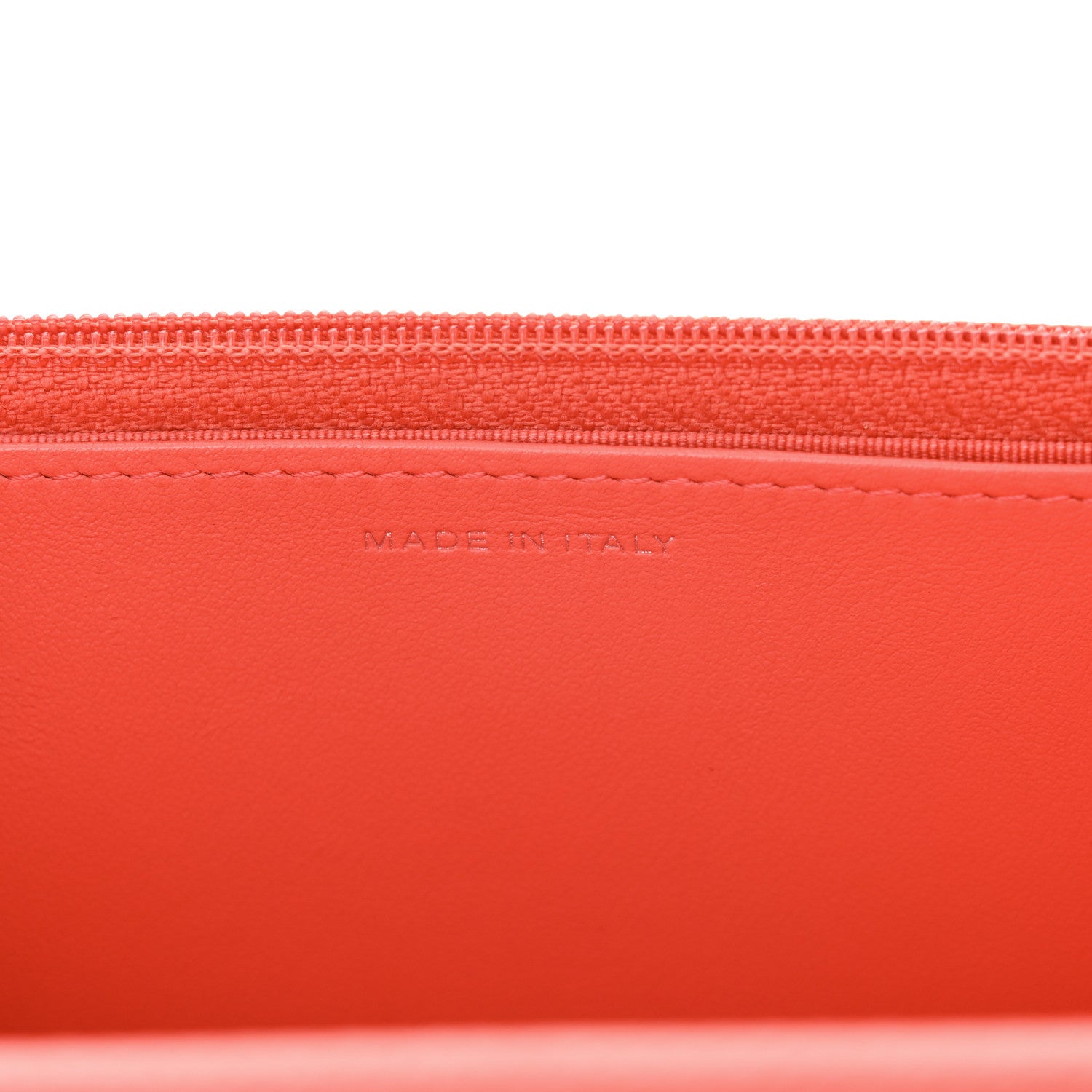 Chanel Caviar Chevron Quilted Wallet On Chain WOC Coral 7 of 14