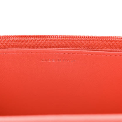 Chanel Caviar Chevron Quilted Wallet On Chain WOC Coral 7 of 14