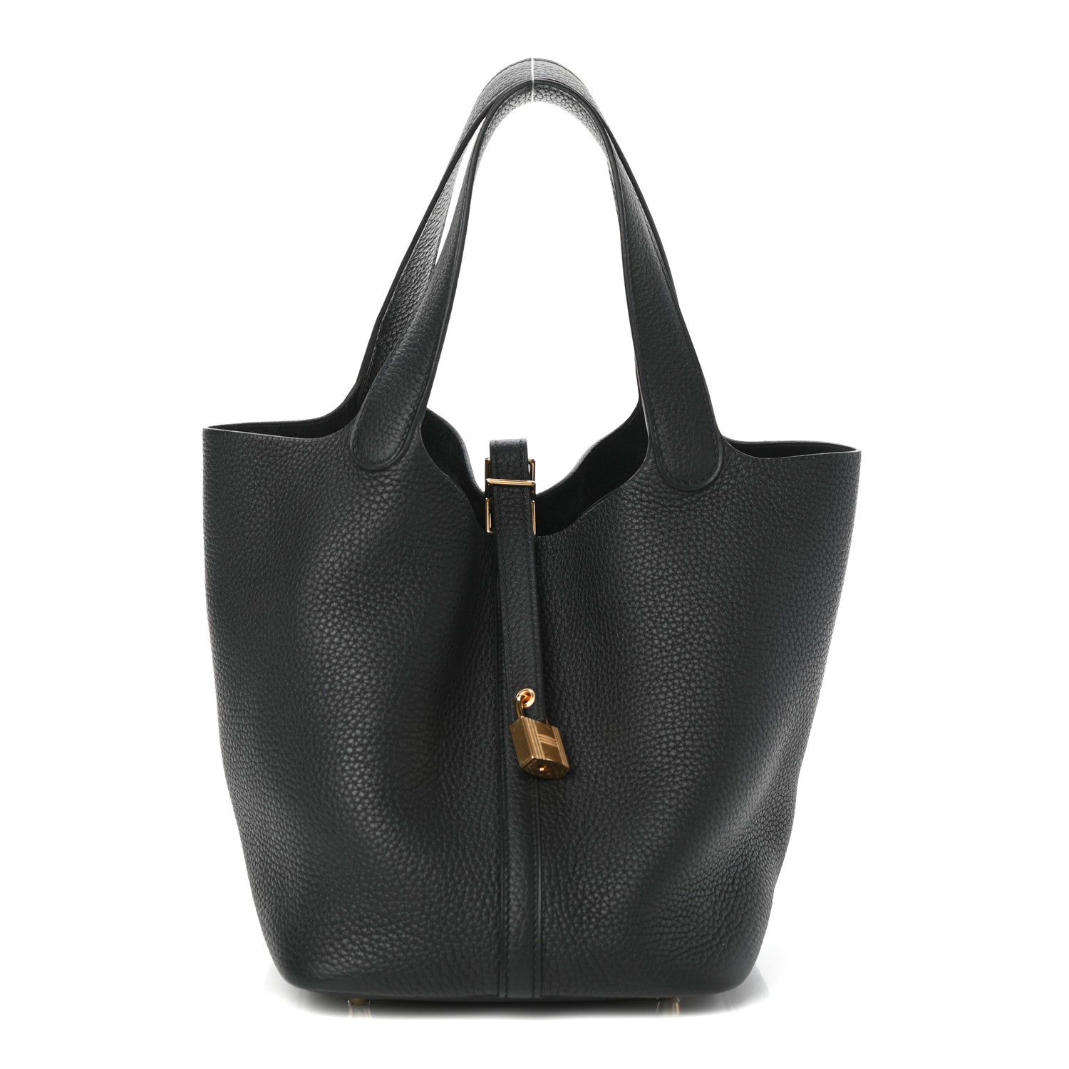 Hermes Taurillon Clemence Picotin Lock 22 MM Black 1 of 10