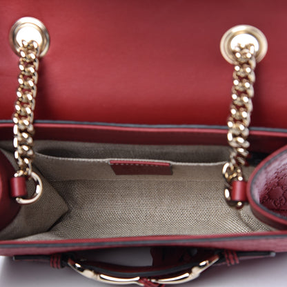 Gucci Soft Microguccissima Mini Emily Chain Shoulder Bag Rosso 5 of 10