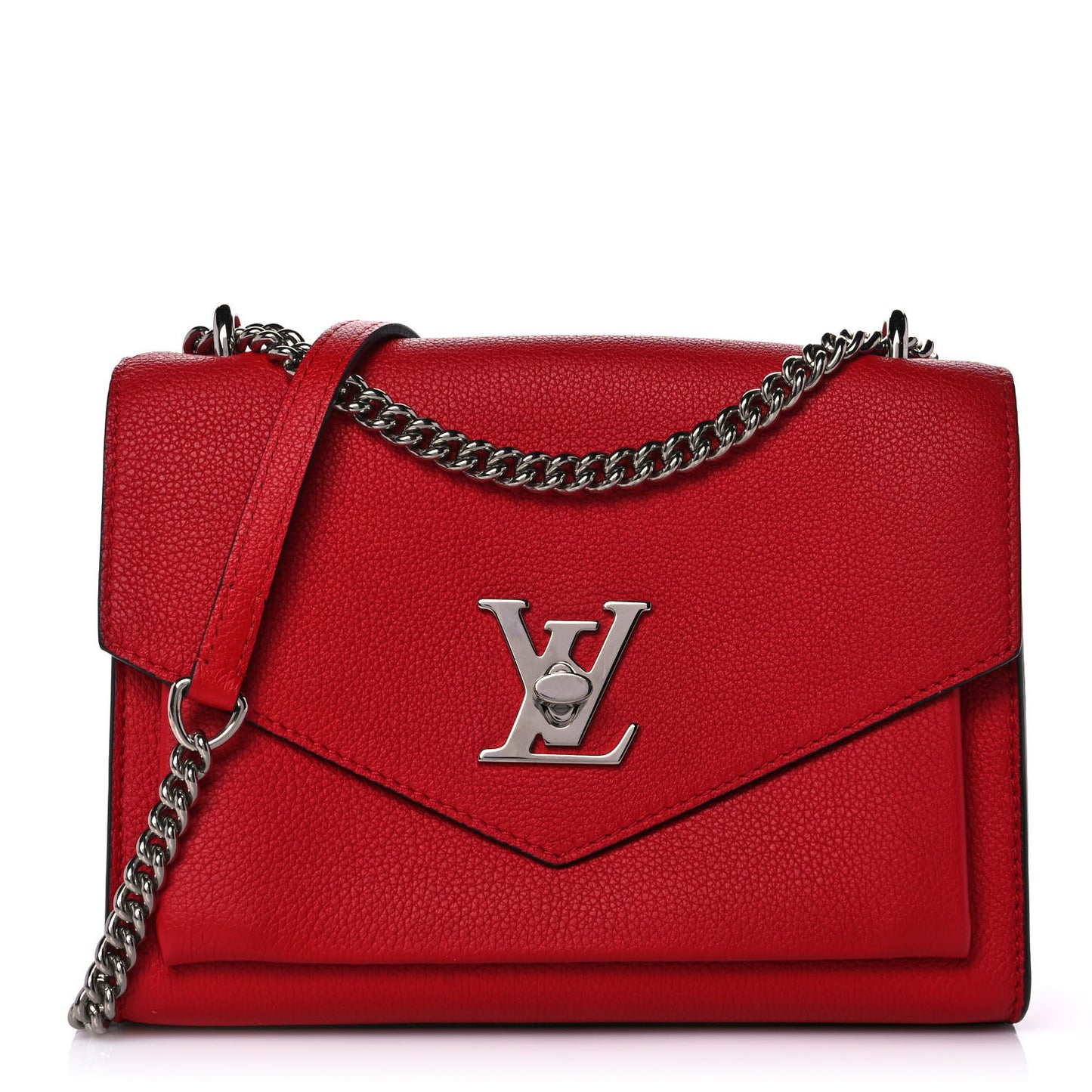 Soft Calfskin Mylockme Chain Bag BB Rubis