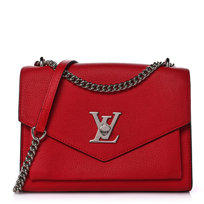 Louis Vuitton Soft Calfskin Mylockme Chain Bag BB Rubis 1 of 9