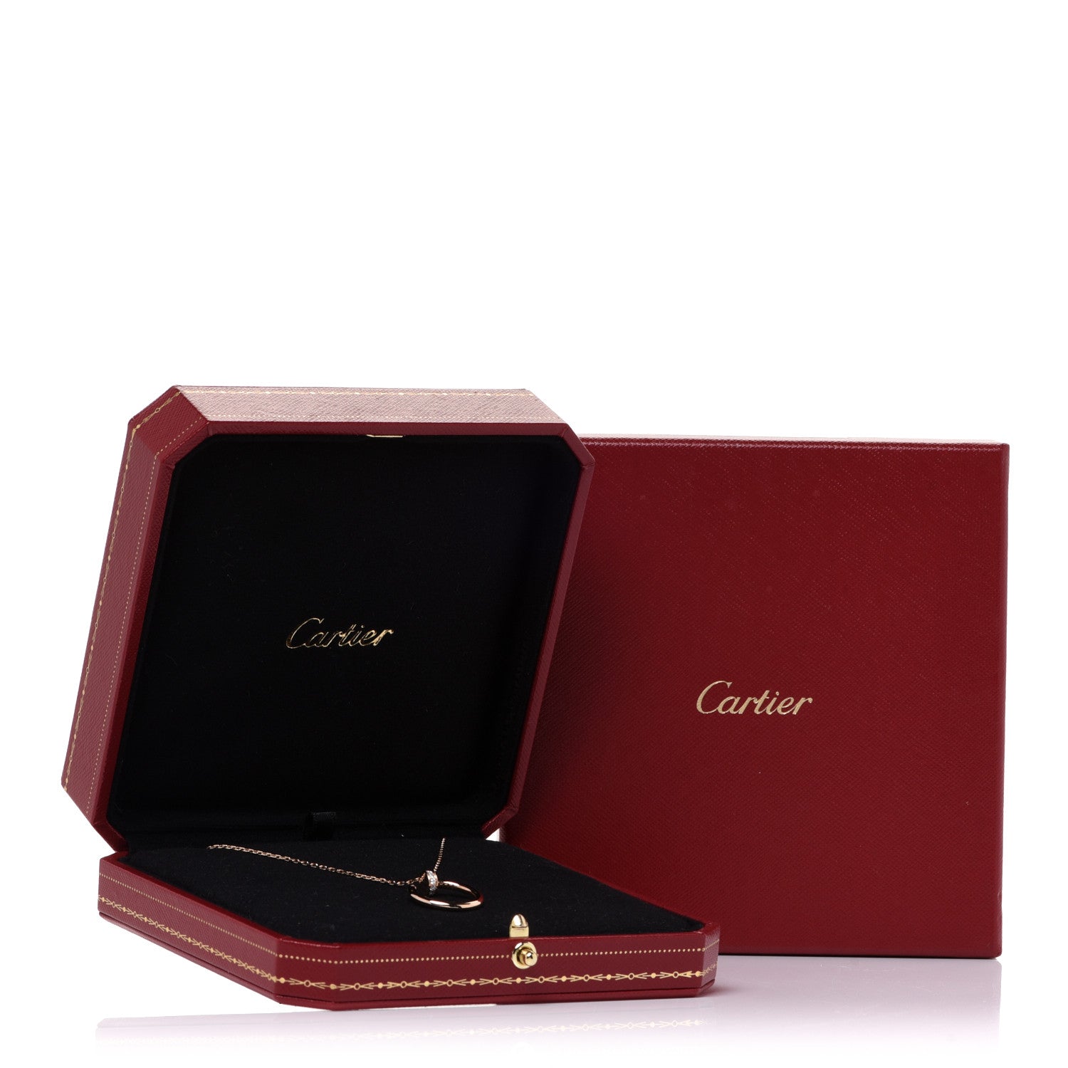 Cartier 18K Pink Gold Diamond Juste Un Clou Pendant Necklace 6 of 6