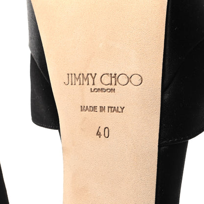 Jimmy Choo Satin Crystal Max Bing 150 Pumps 40 Black 6 of 9