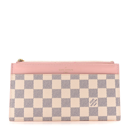 Louis Vuitton Damier Azur Slim Purse Rose Ballerine 1 of 7