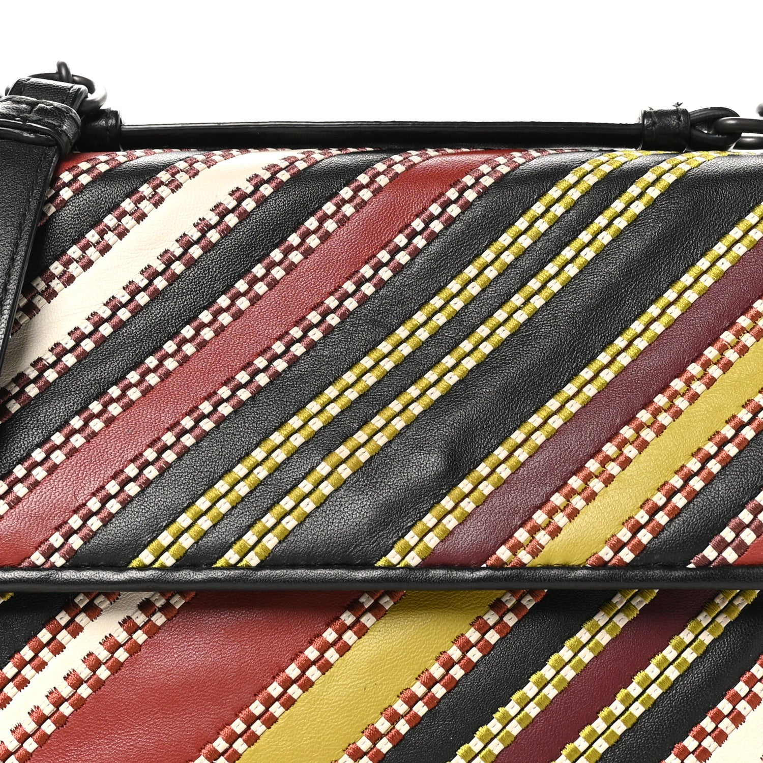 Bottega Veneta Nappa Intrecciato Embroidered Olimpia Red Green Multicolor 8 of 9
