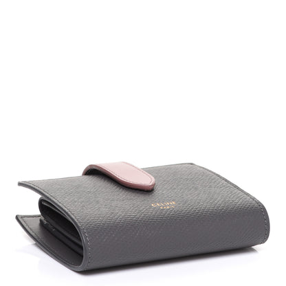 Celine Grained Calfskin Small Multifunction Strap Wallet Grey Vintage Pink 4 of 7