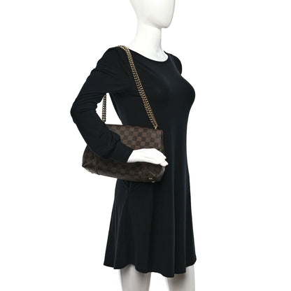 Louis Vuitton Damier Ebene Caissa Clutch Rose Ballerine 2 of 8