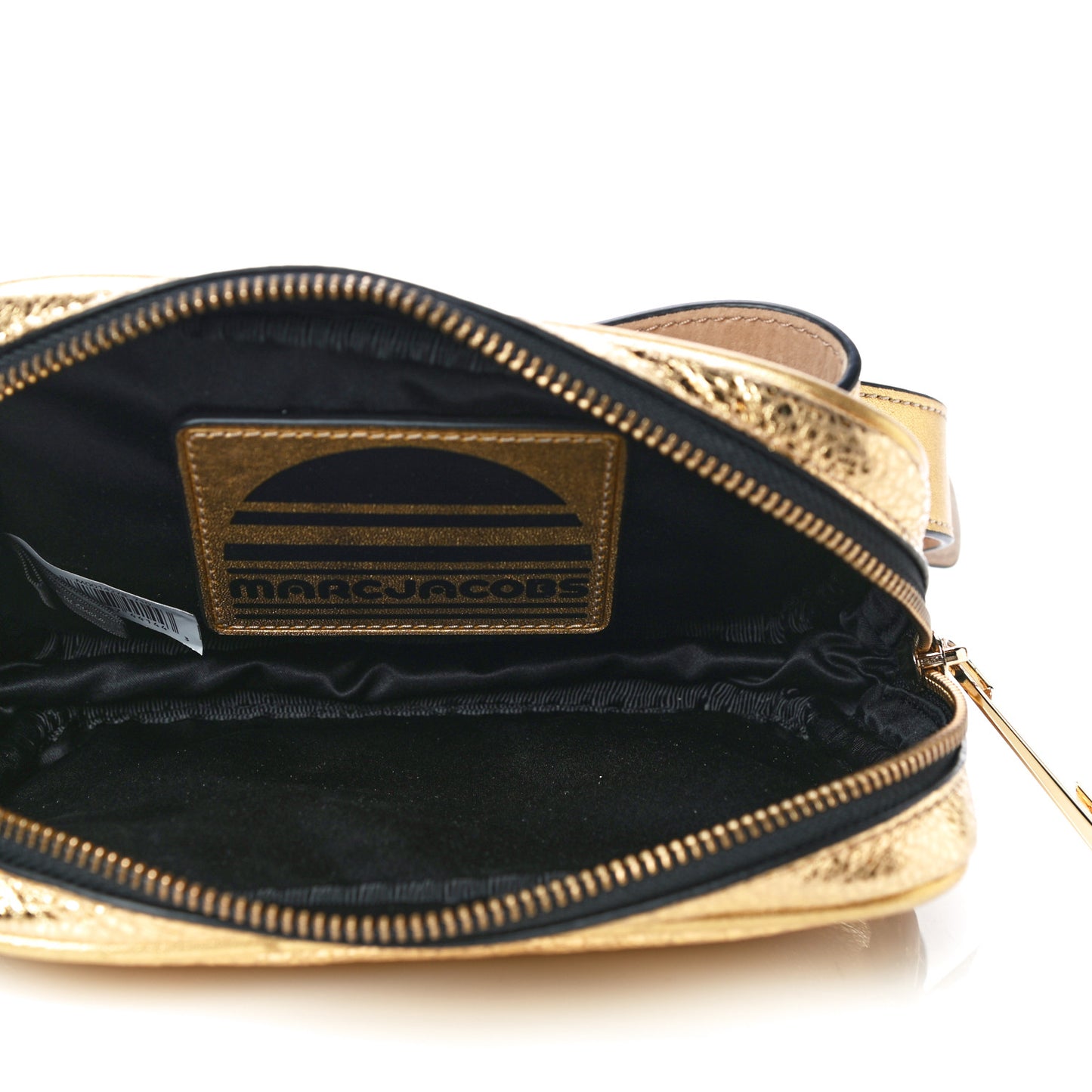 Metallic Calfskin Belt Bag Gold