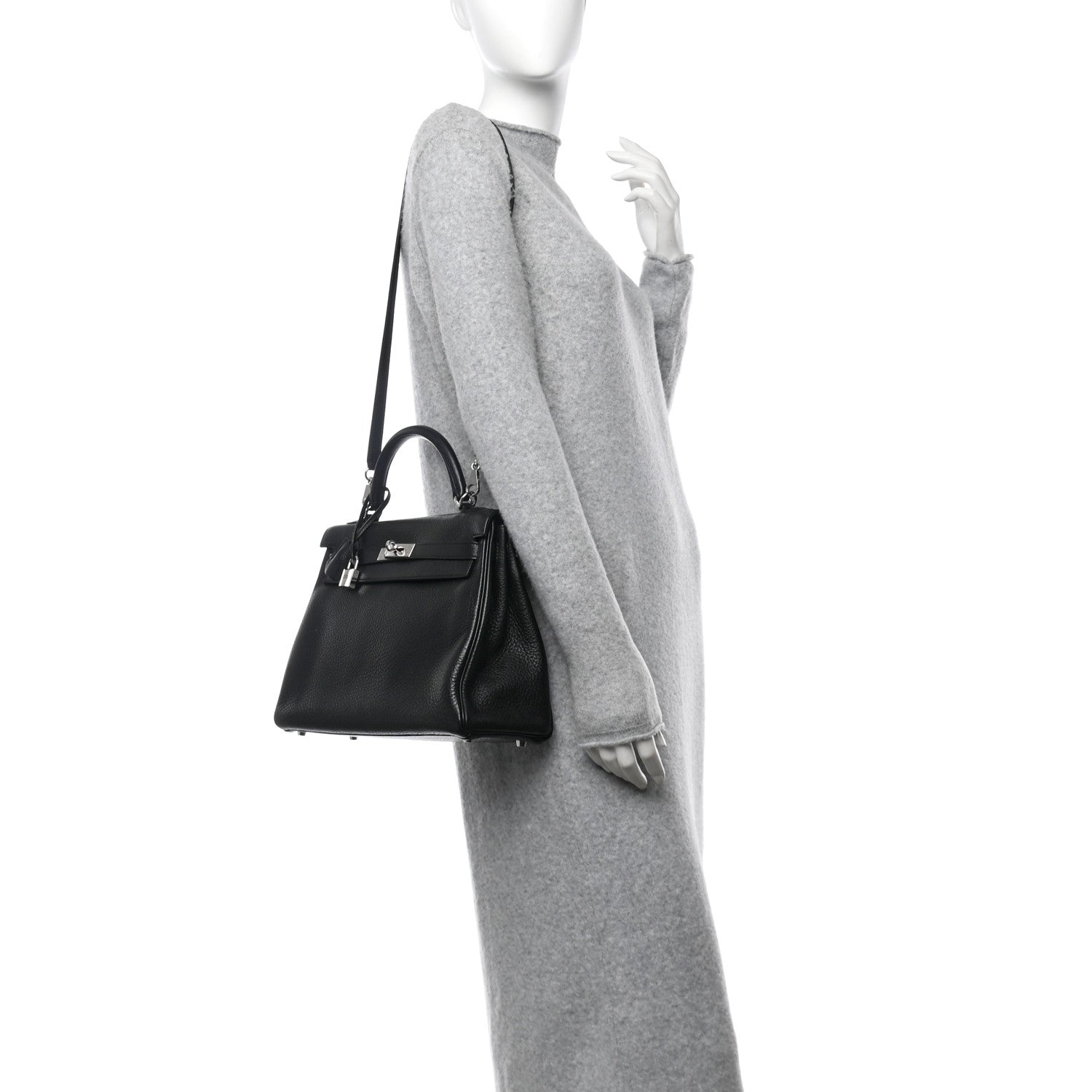 Hermes Taurillon Clemence Kelly Retourne 32 Black 2 of 11
