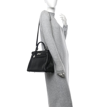 Hermes Taurillon Clemence Kelly Retourne 32 Black 2 of 11