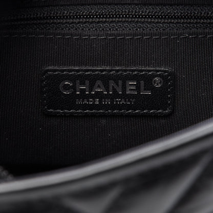 Chanel Aged Calfskin Chevron Quilted Small Gabrielle Hobo So Black 8 of 10