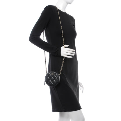 Chanel Caviar Quilted Round Clutch With Chain Black 2 of 8