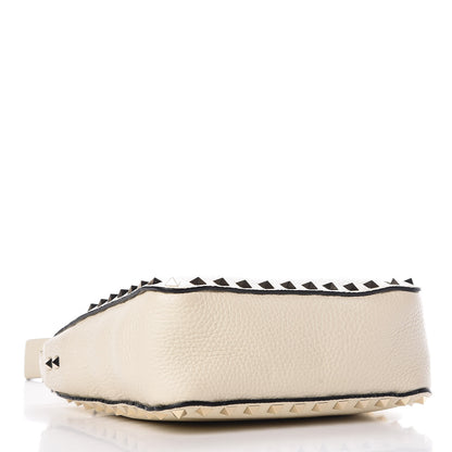 Valentino Garavani Pebbled Calfskin Mini Rockstud Flip-Lock Messenger Bag Light Ivory 4 of 6