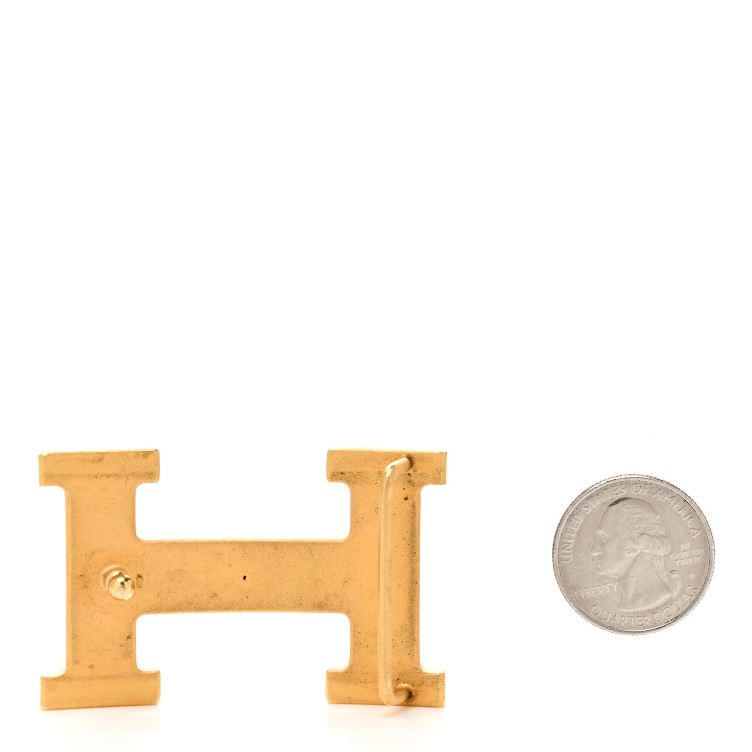 Hermes Polished 32mm H Belt Buckle Gold 2 of 3