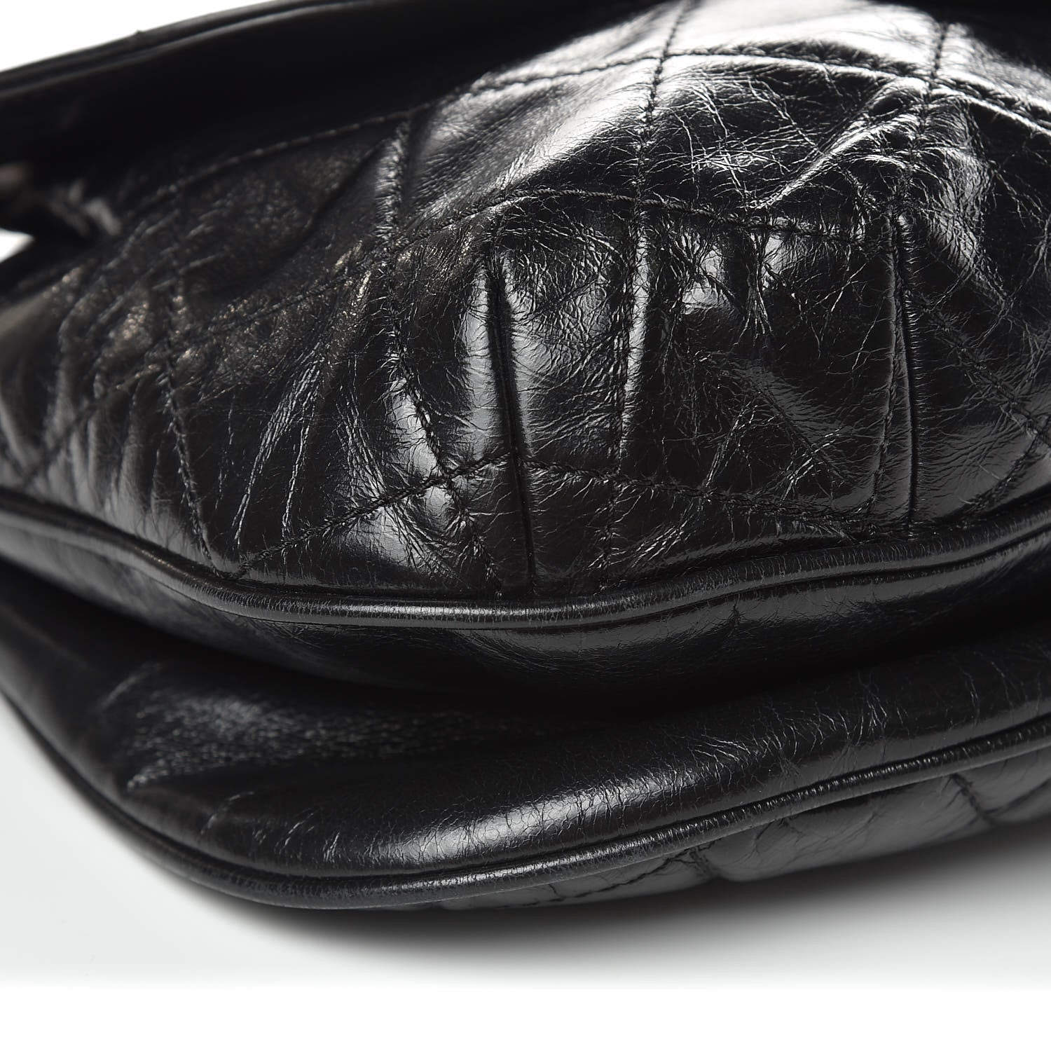 Chanel Aged Glazed Calfskin Quilted Large Bubble CC Flap Black 5 of 9