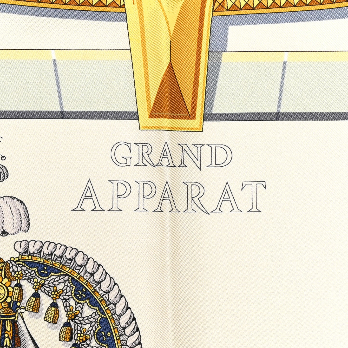 Silk Grand Apparat Forever Scarf 90 Creme Gold Multicolore