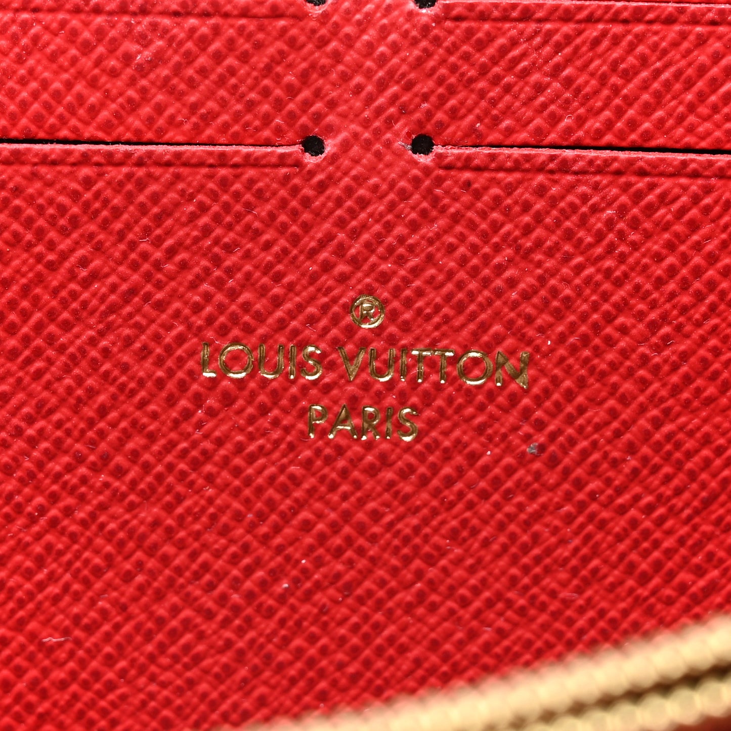 Damier Ebene Clemence Wallet Cherry