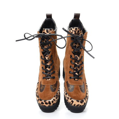 Louis Vuitton Suede Calfskin Monogram Laureate Platform Desert Boots 37 Cognac 5 of 10