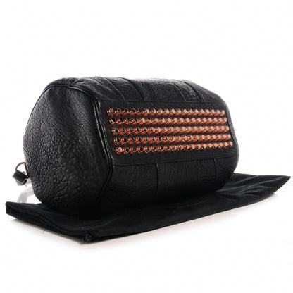Alexander Wang Pebbled Lambskin Rocco Black with Rose Gold Hardware 4 of 6