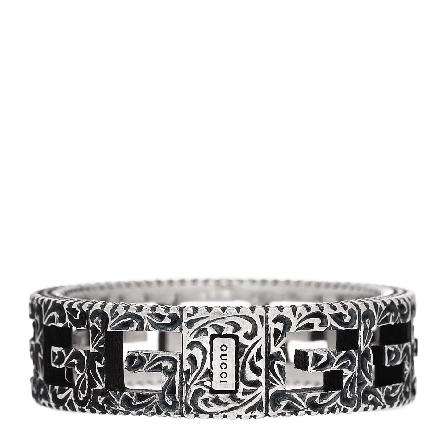 Sterling Silver Narrow Square G Band Ring 58 8.5