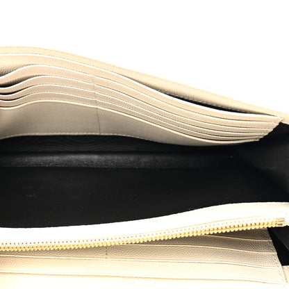 Saint Laurent Grain De Poudre Matelasse Chevron Monogram Chain Wallet Crema Soft 5 of 18